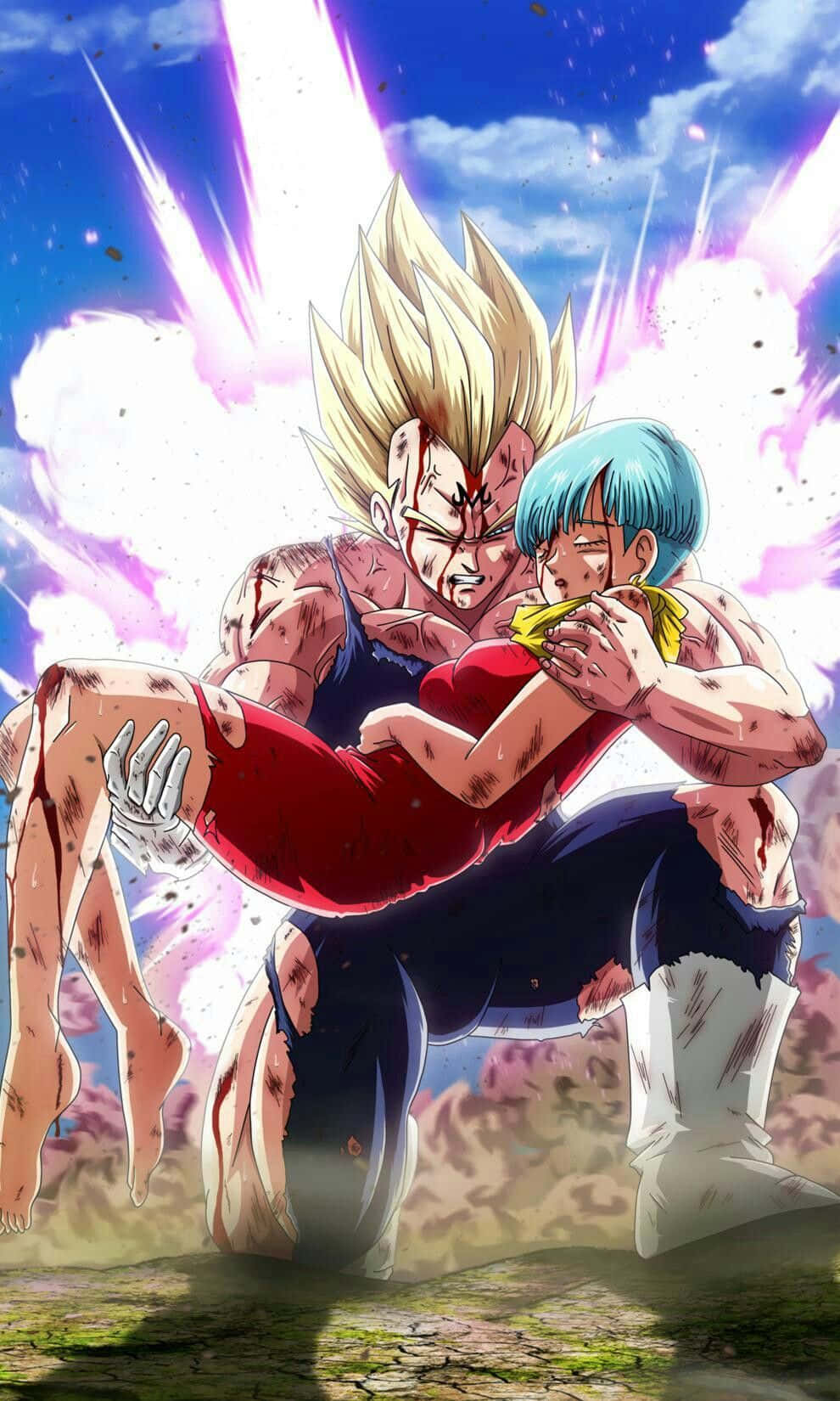 Vegeta&Bulma, a couple as strong and powerful as they are in love. Wallpaper