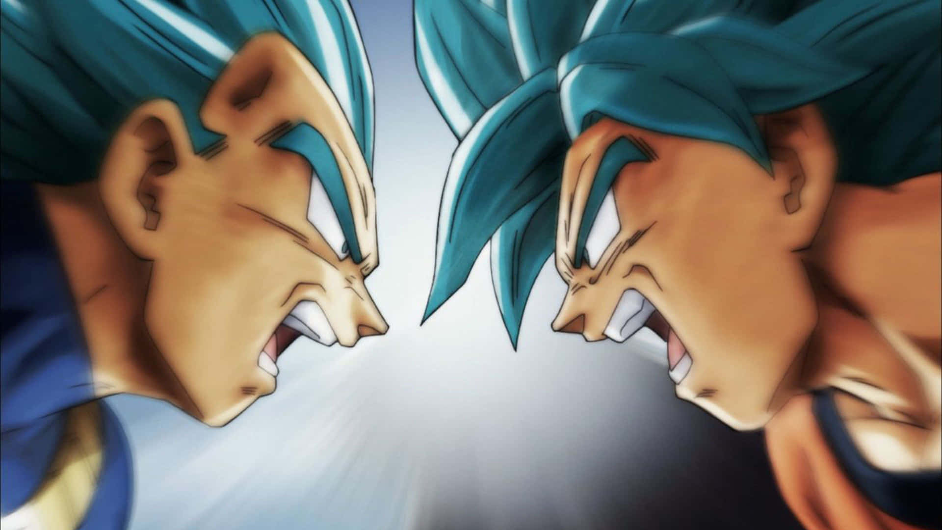 Epic Clash: Vegeta and Goku in Battle Wallpaper