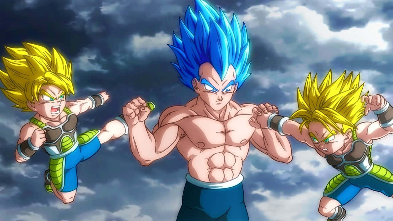 Father-Son Power Duo, Vegeta and Trunks Wallpaper