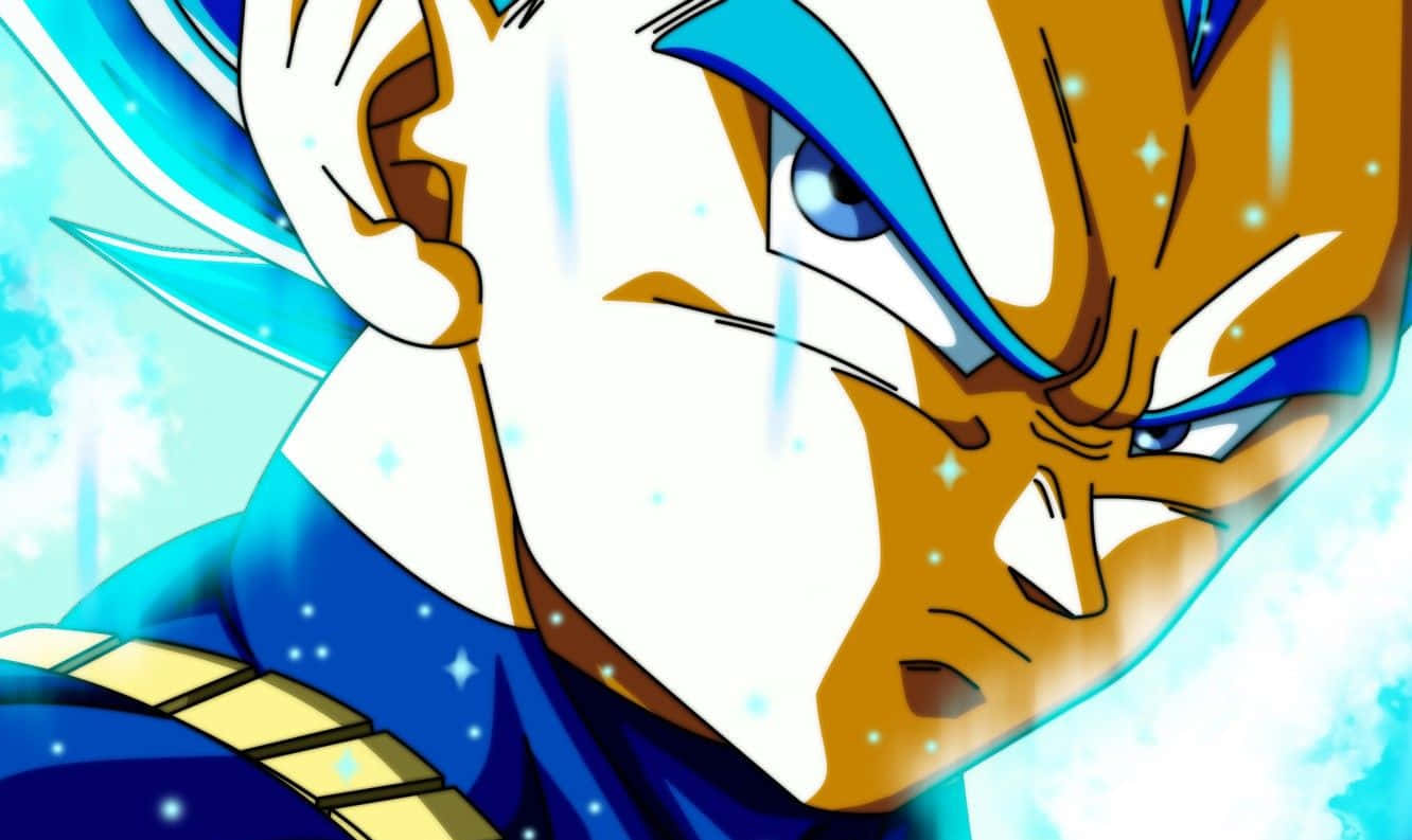 Majestic Vegeta Art Displaying the Fierce Warrior's Strength Wallpaper