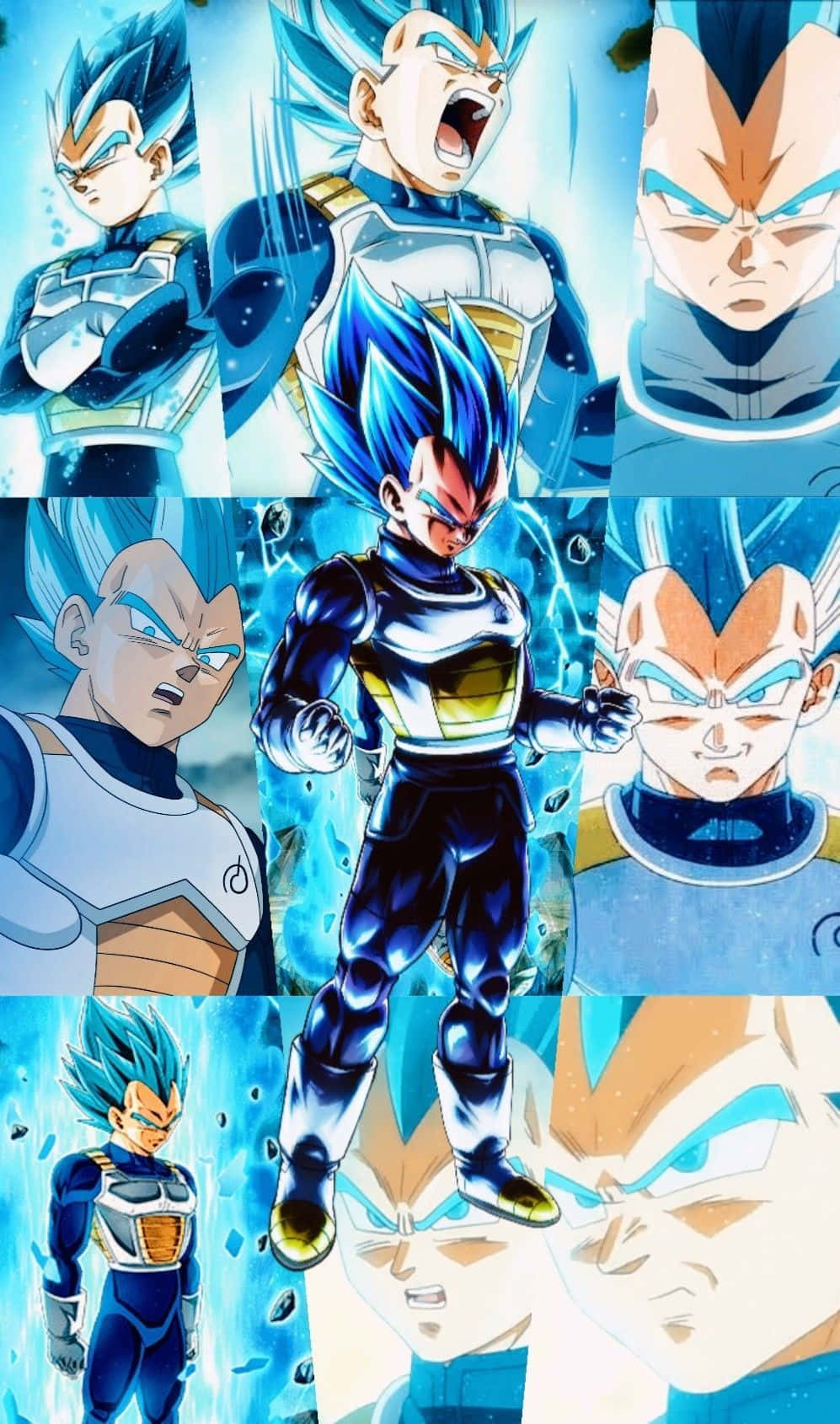 Verbluffende Vegeta Kunst Met De Krachtige Saiyan Krijger Achtergrond