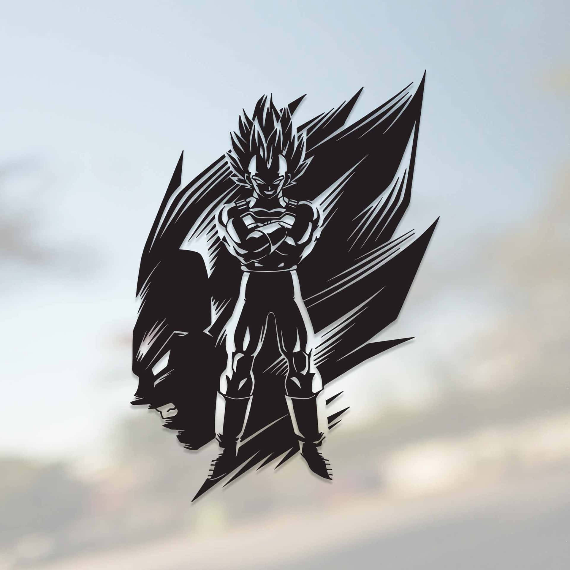 Vegeta In His Black and White Form Wallpaper