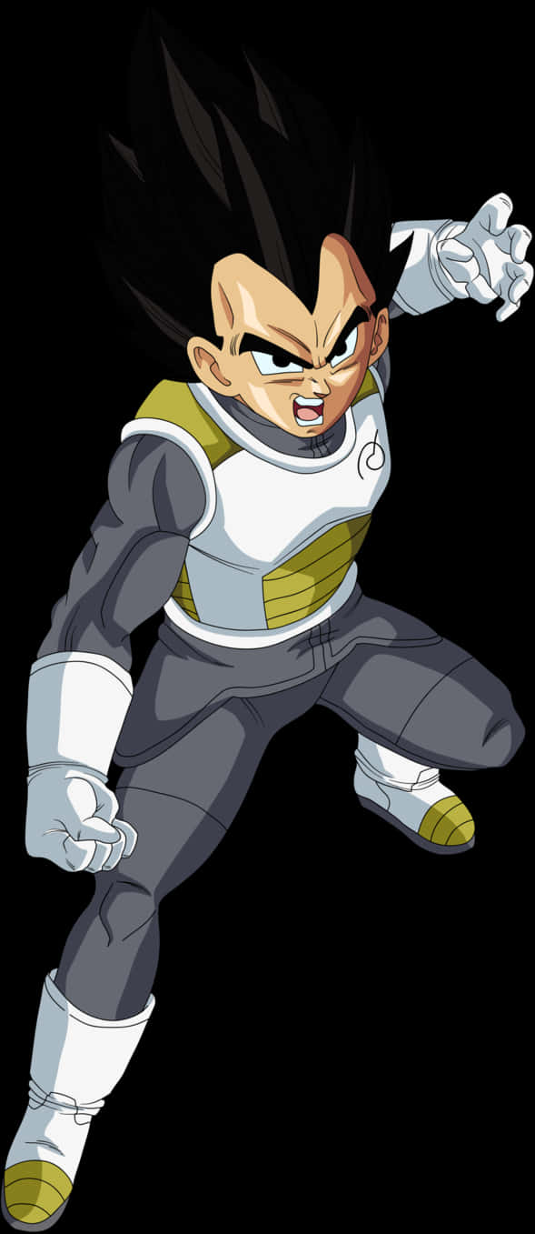 Vegeta D B Z Action Pose PNG