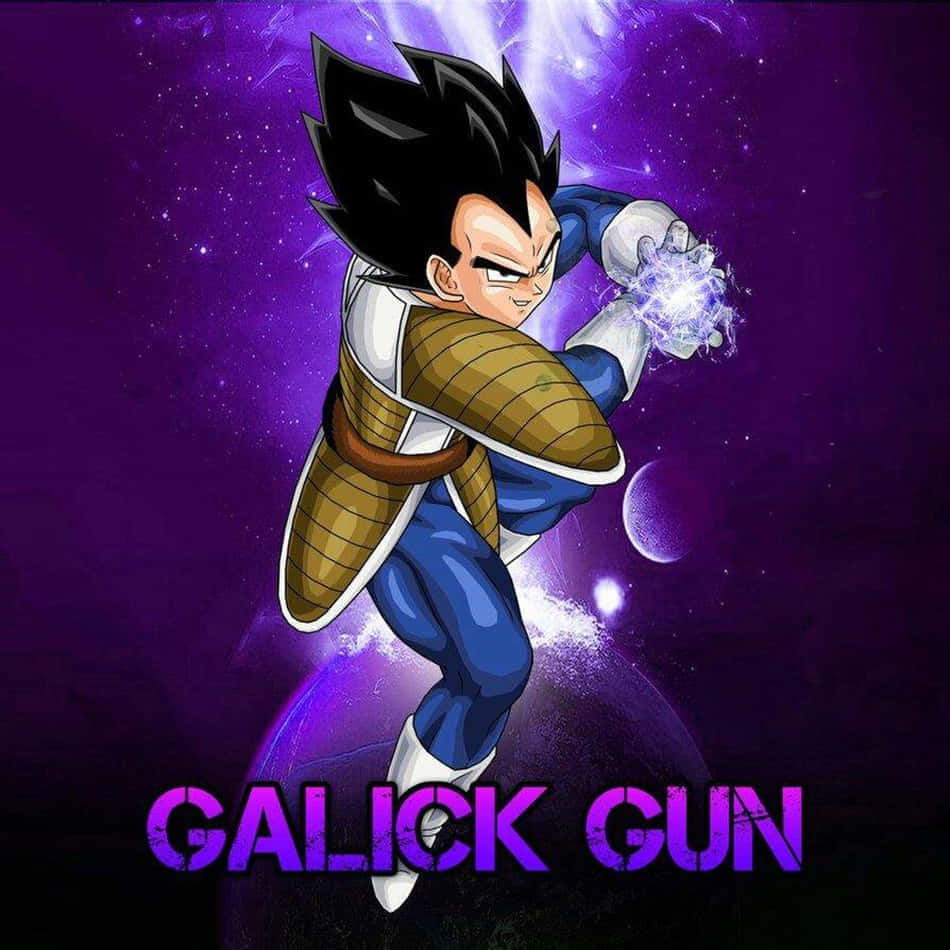 Vegeta unleashes his powerful Galick Gun attack Wallpaper