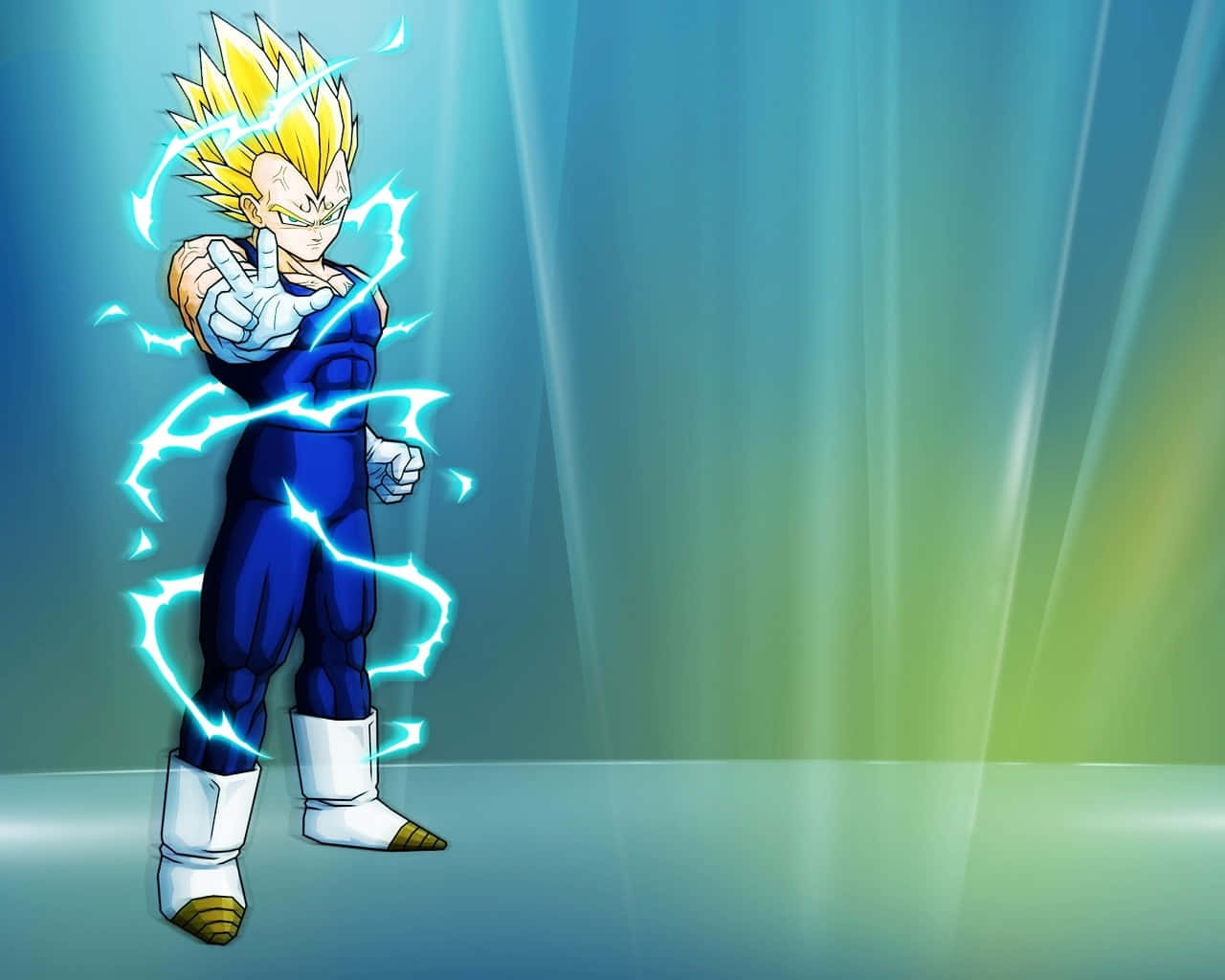 Vegeta Surrounded By Lightning Picture