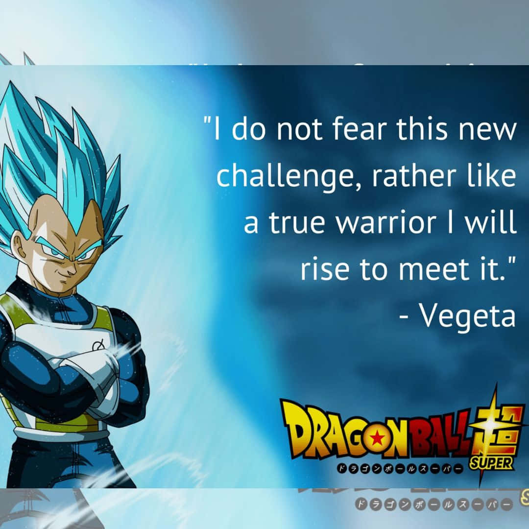 Intense Vegeta Quotation - A Statement of Power and Determination Wallpaper