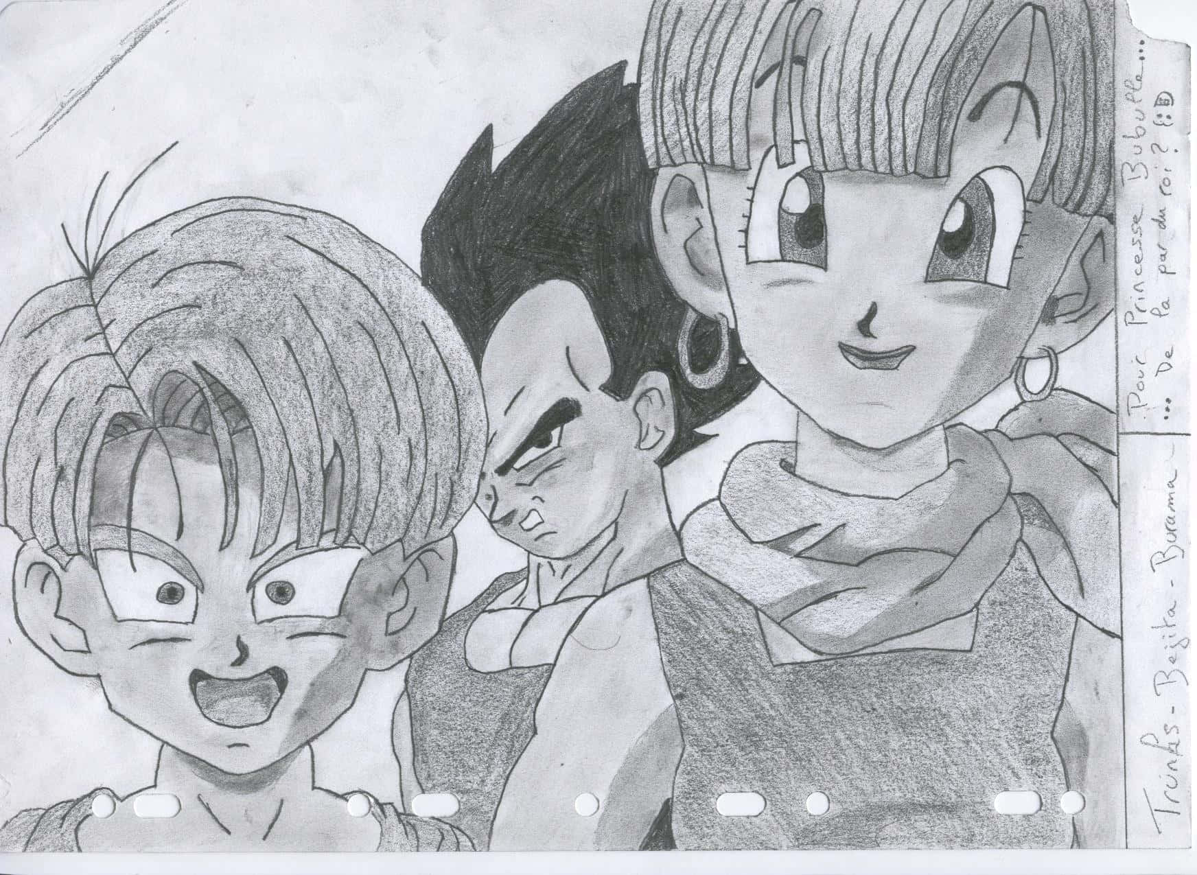 Vegeta's Family Power Up Wallpaper