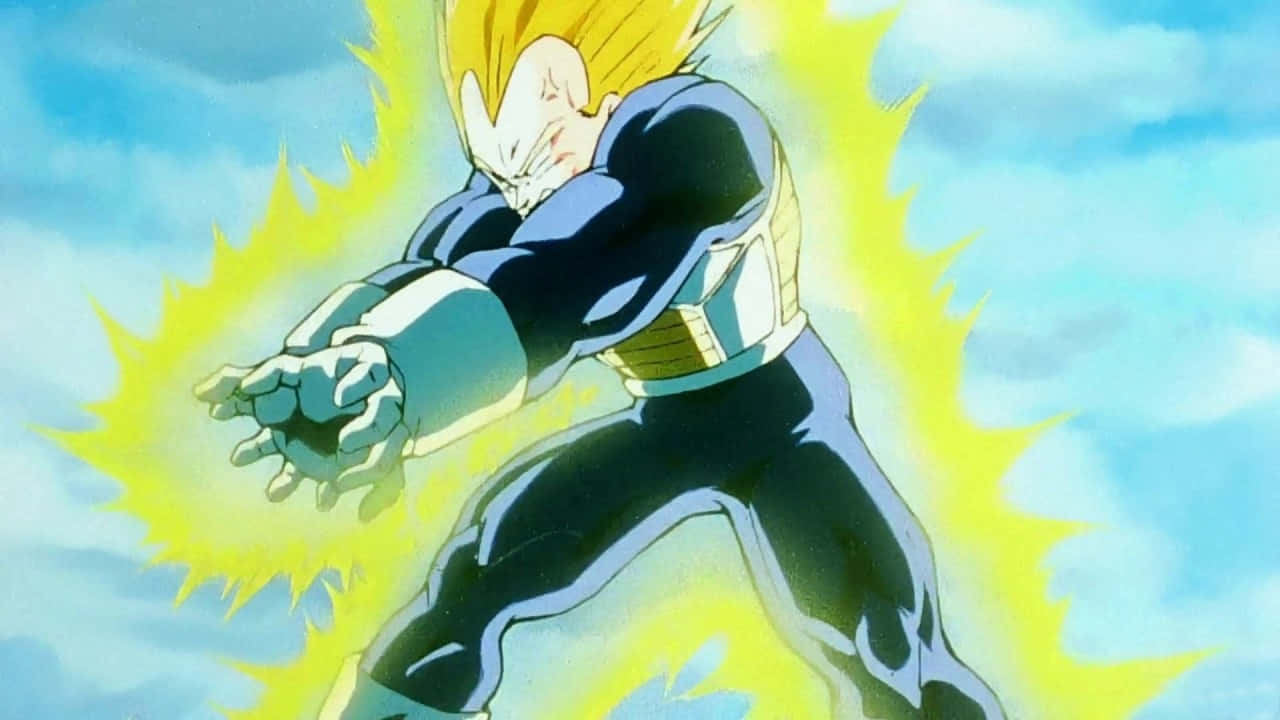 Vegeta Unleashes An Immensely Powerful Attack Wallpaper