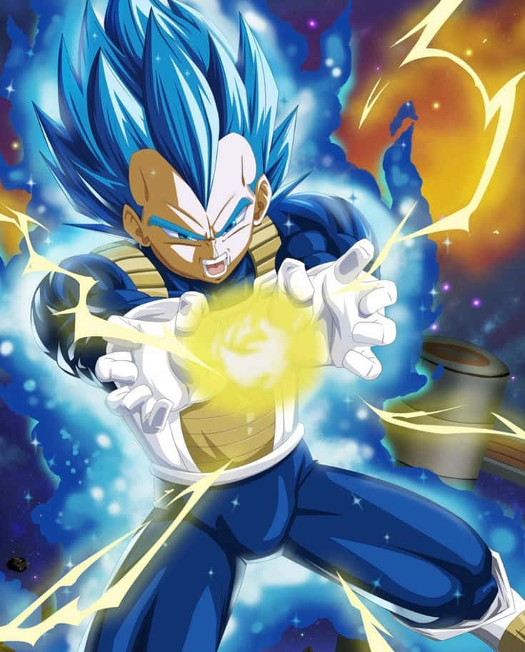 Download Vegeta unleashes his power to charge the Final Flash Wallpaper