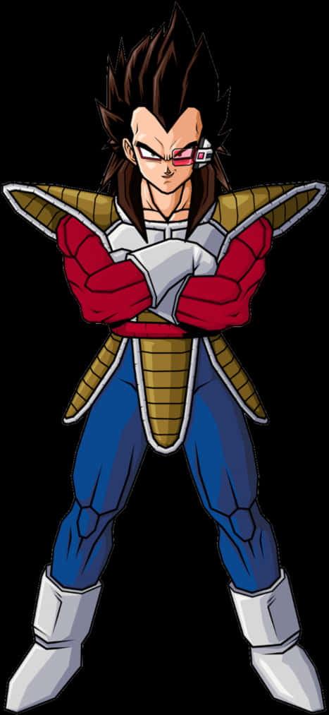 Vegeta Saiyan Prince Arms Crossed PNG