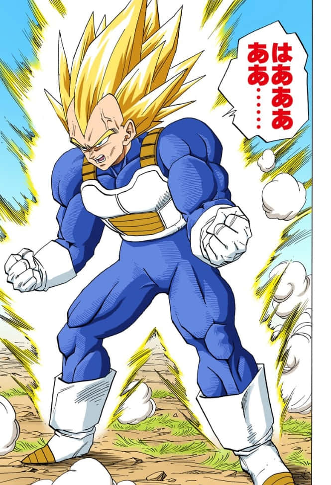 Vegeta, Super Saiyan 2 (SSJ2), unleashes his true power Wallpaper