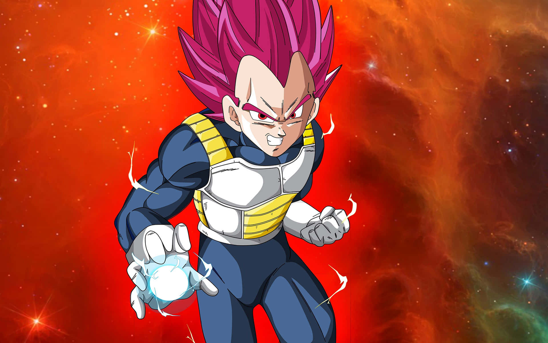 Vegeta Super Saiyan Ontketent Kracht Achtergrond