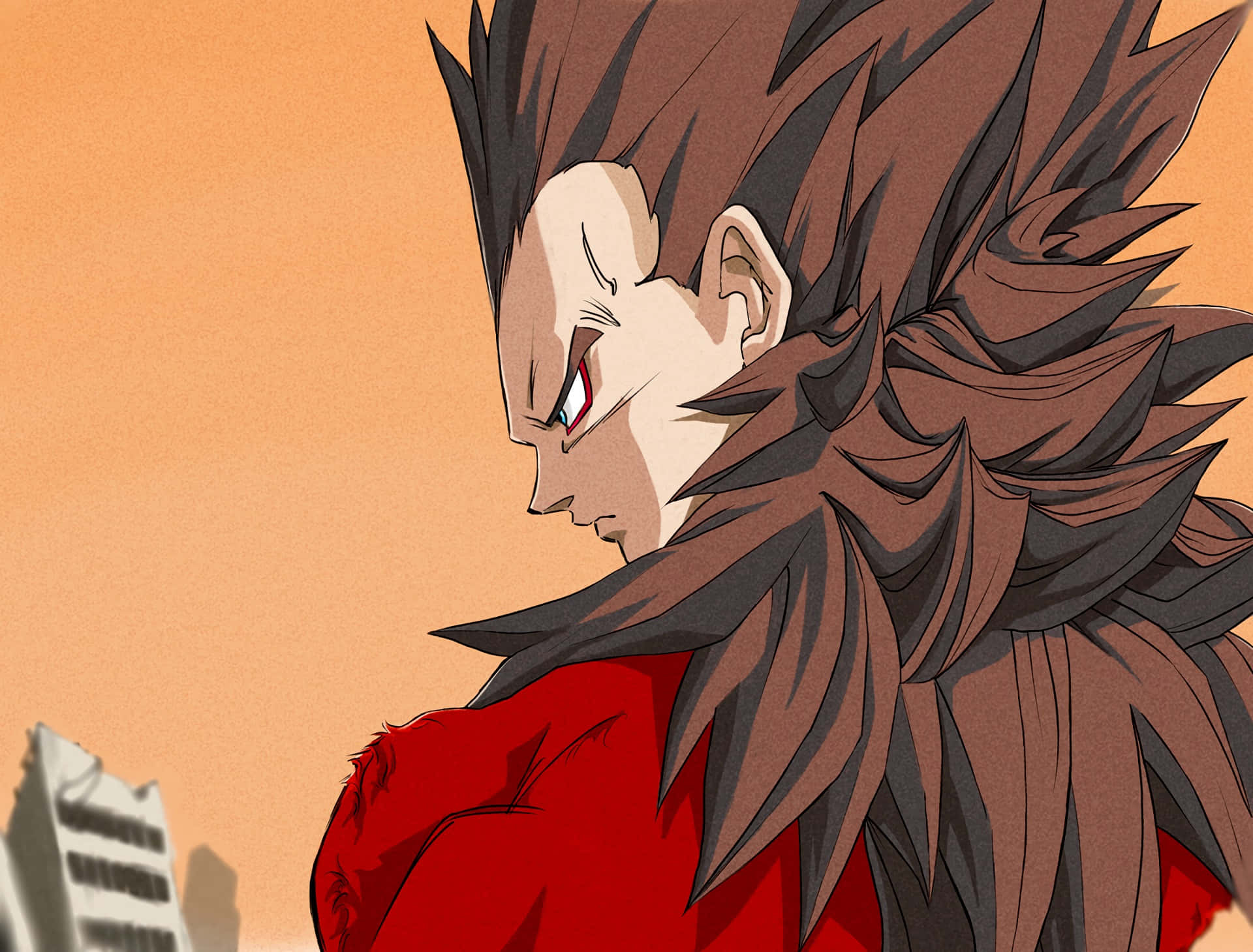 Stunning Vegeta Super Saiyan 4 Transformed and Ready for Action Wallpaper