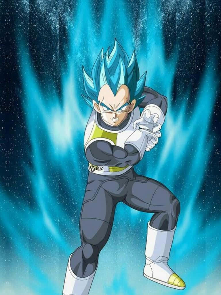 Download Fierce Vegeta Super Saiyan Unleashed Wallpaper | Wallpapers.com