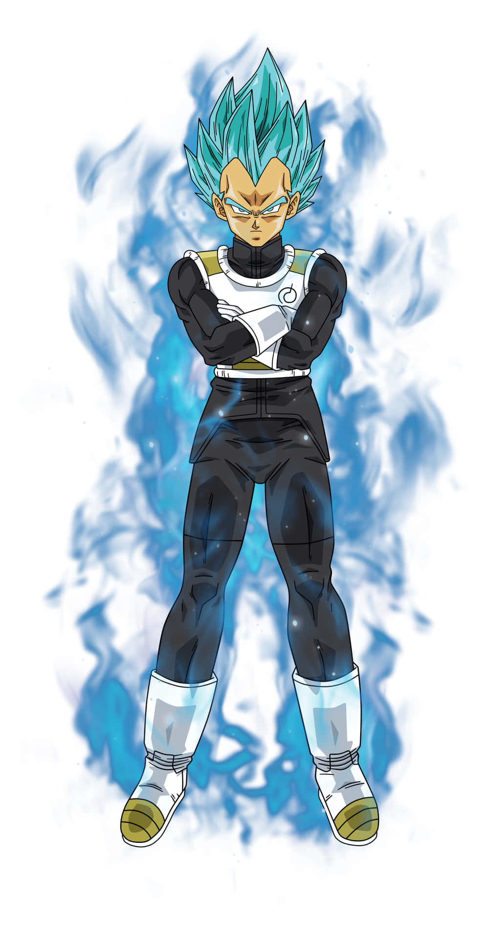 Transformaciónde Vegeta En Super Saiyan Blue Fondo de pantalla