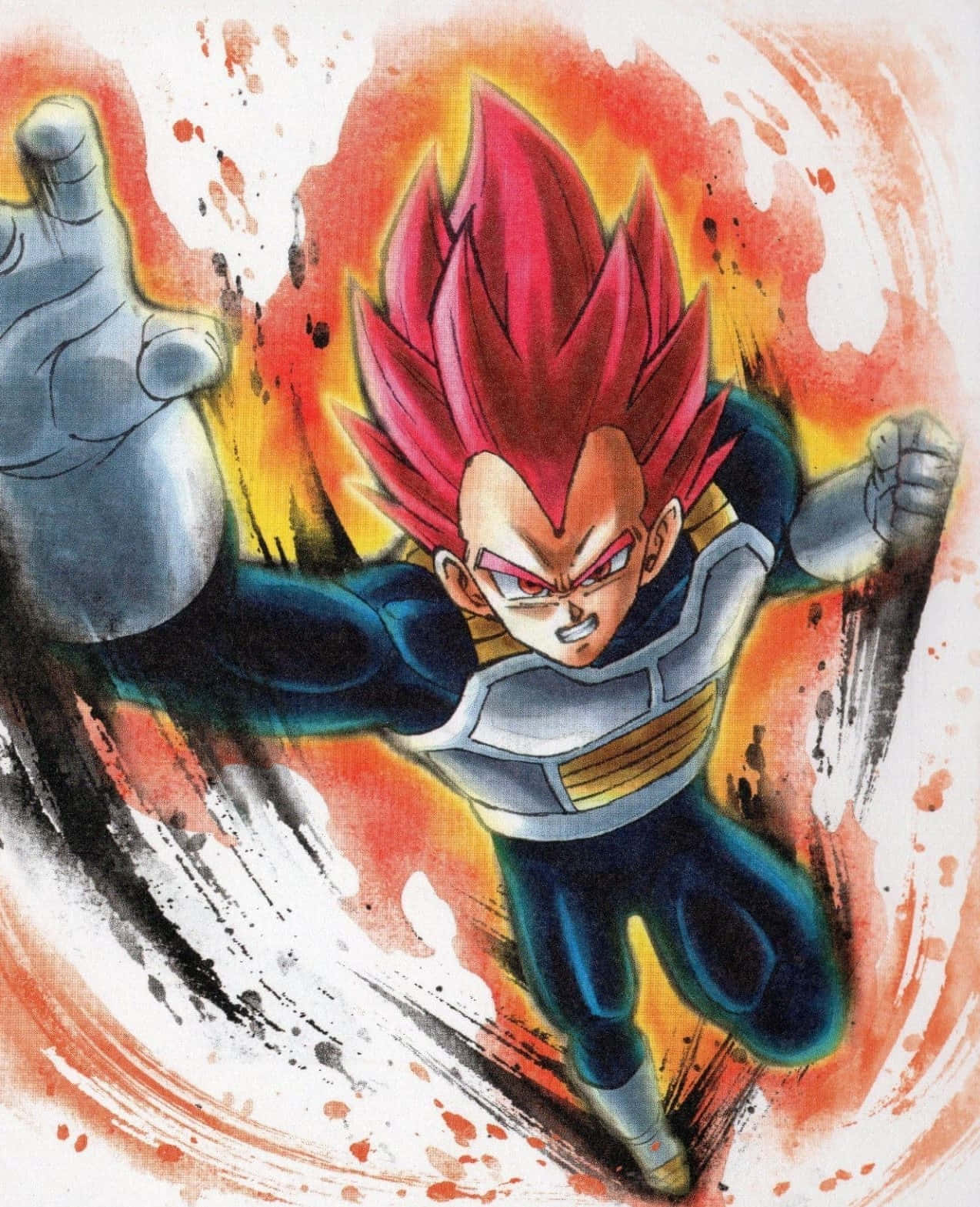 Vegeta Super Saiyan Gud Løper Fremover Bakgrunnsbildet