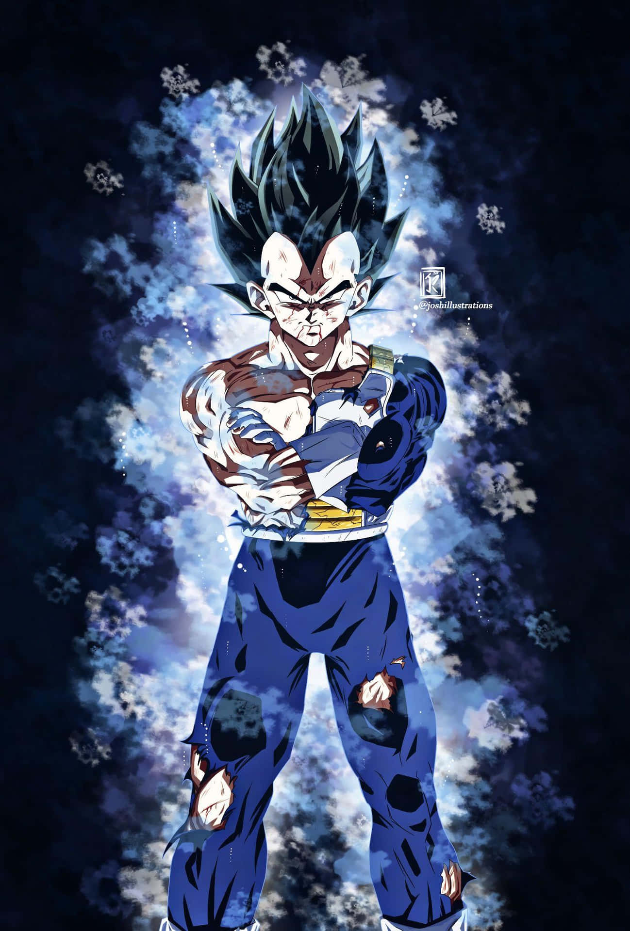 "excel Beyond Your Limits With Vegeta Ultra Ego" Wallpaper
