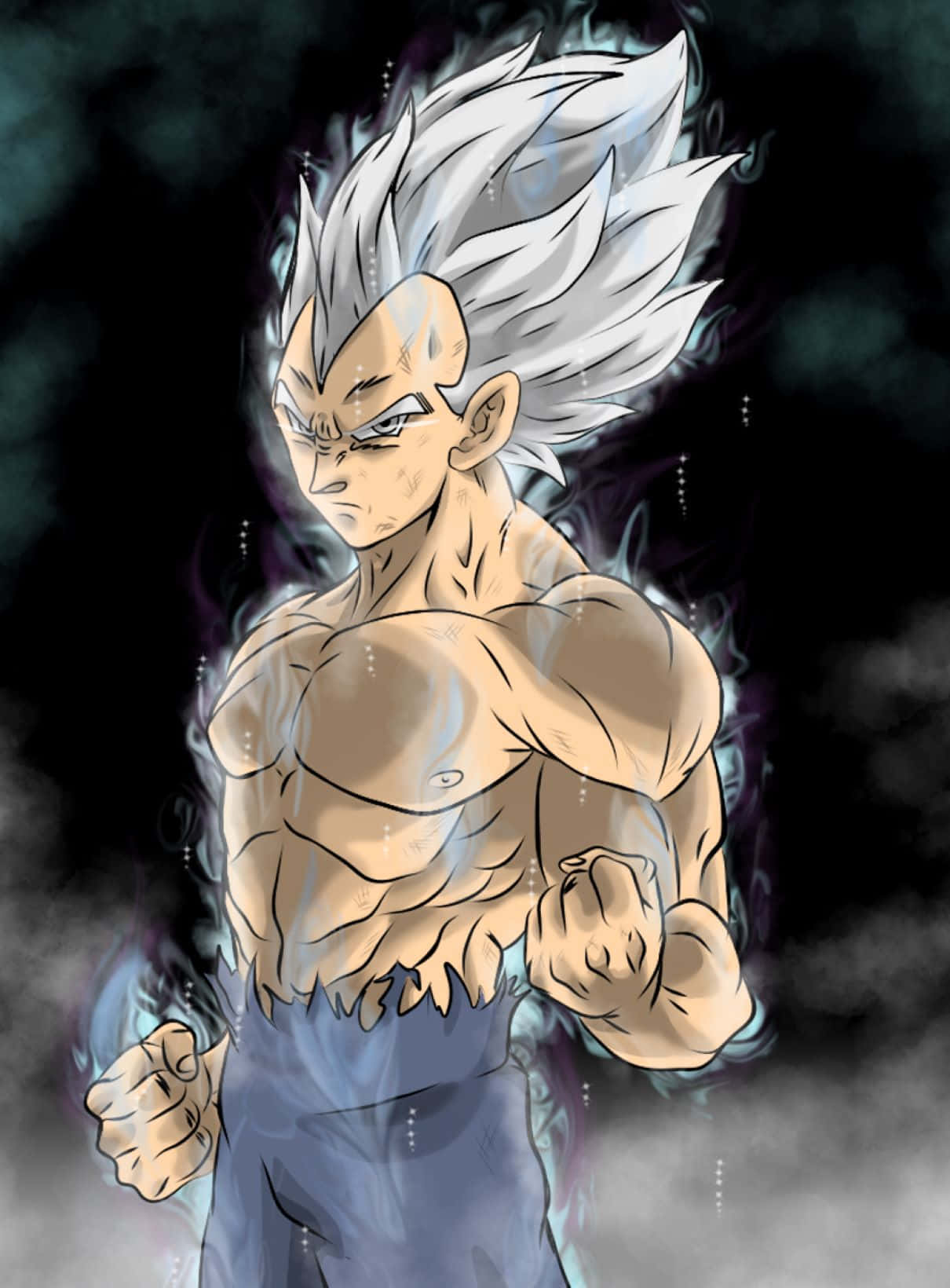 Vegeta Ultra Instinct Transformatie Achtergrond