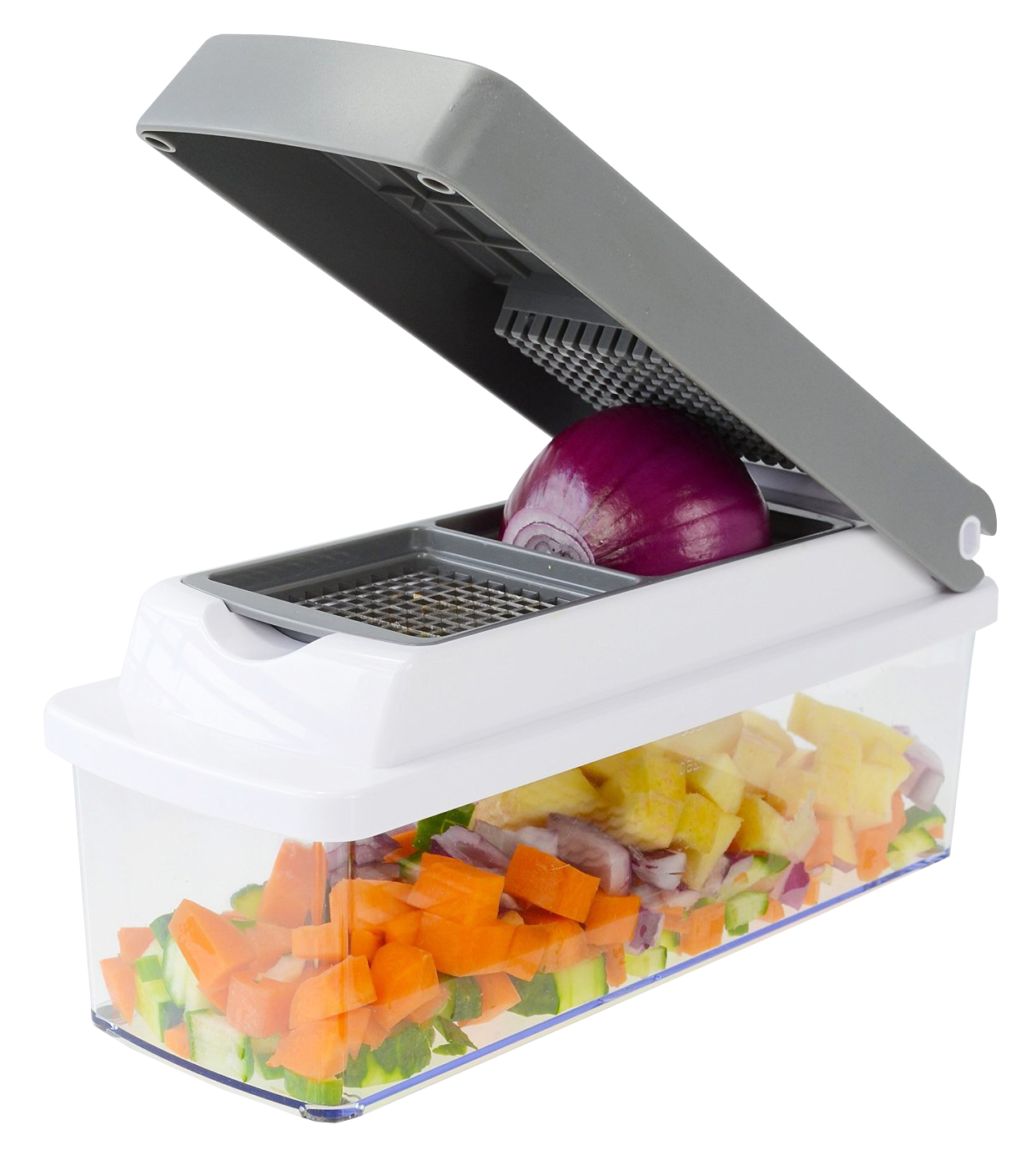 Vegetable Chopperwith Storage Container PNG