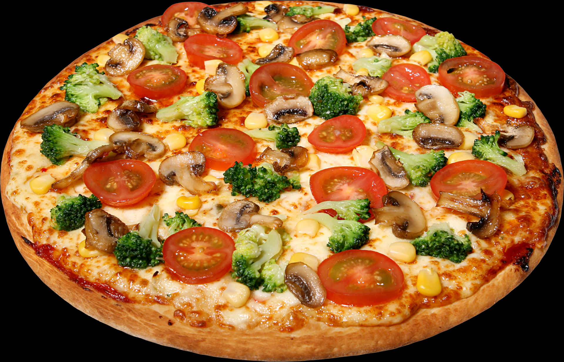 Vegetable Topped Pizza Delicious PNG