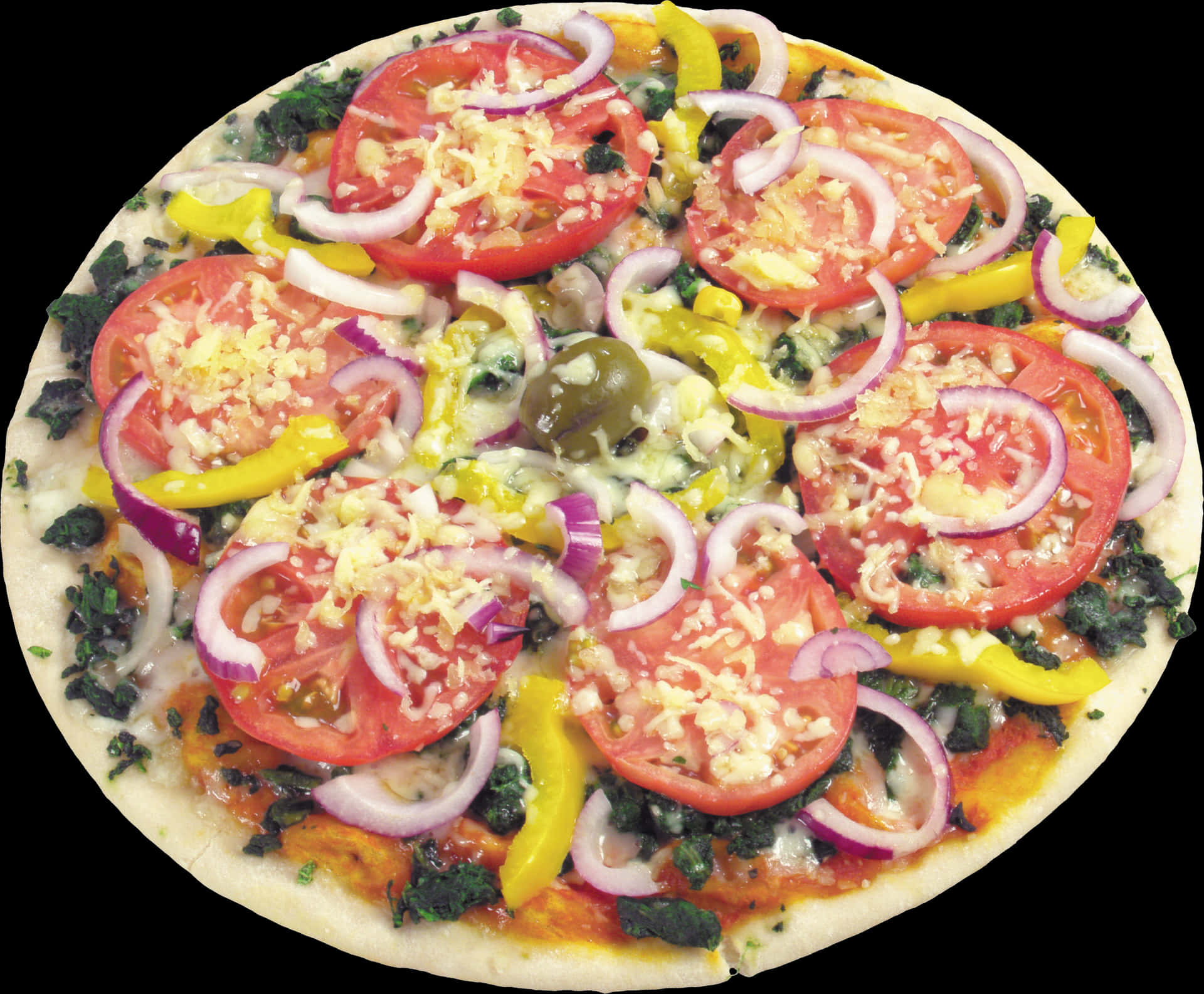 Download Vegetable Topped Pizza | Wallpapers.com