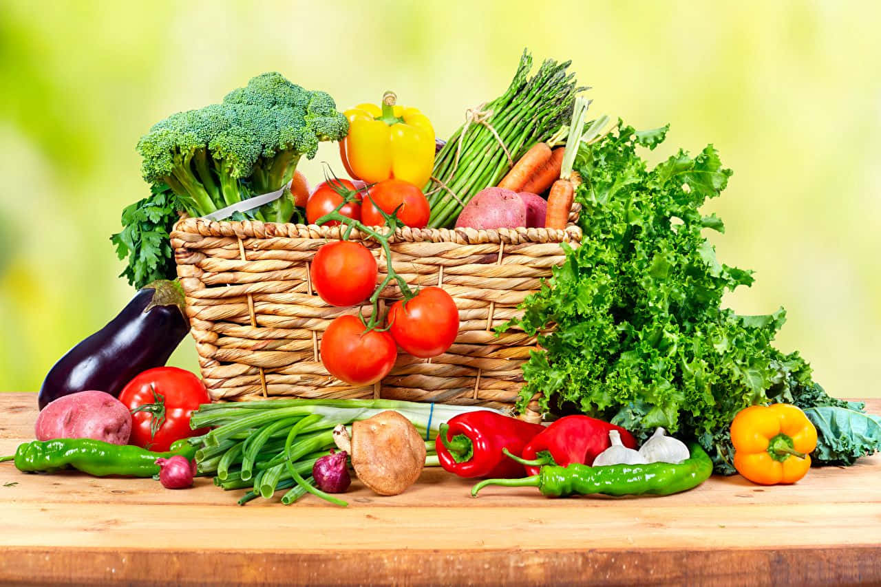 Different Vegetables On Basket Picture