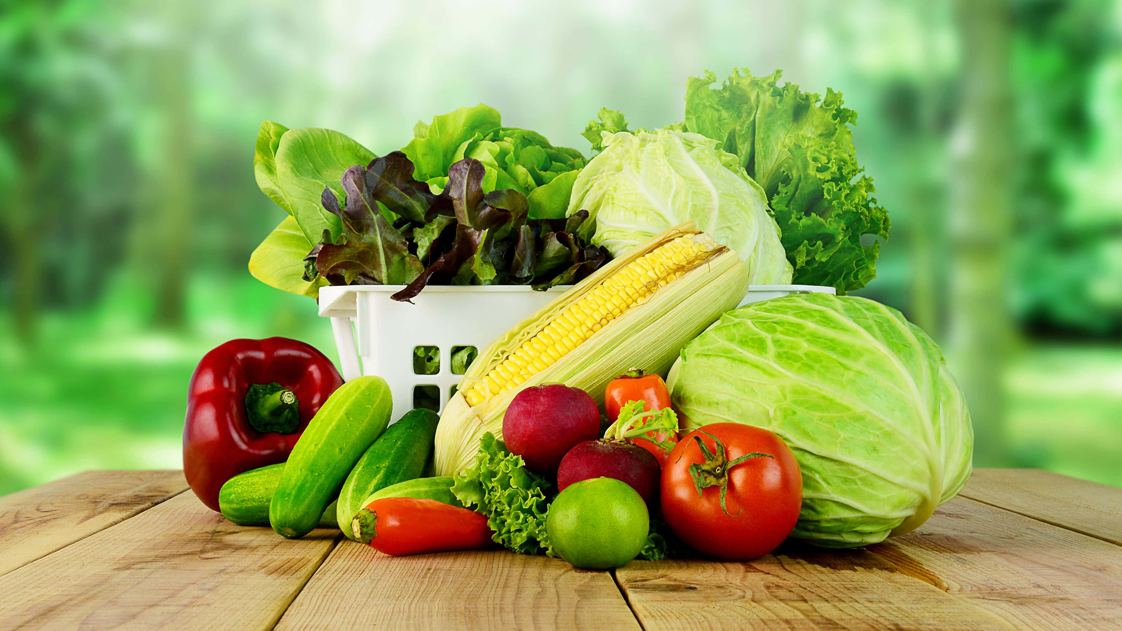Vegetables On Plastic Basket Picture