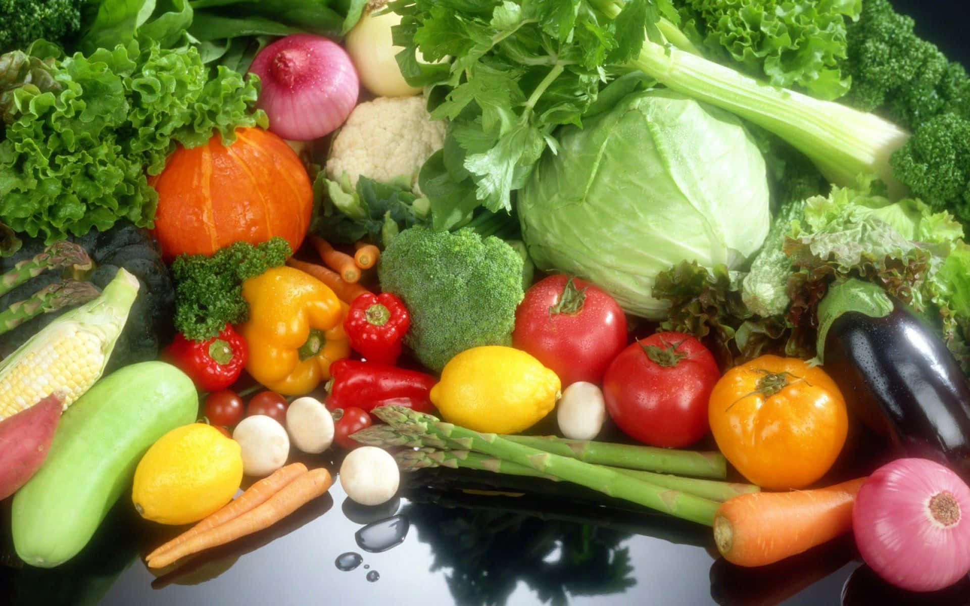 Caption: Vibrant Assortment of Fresh Vegetables