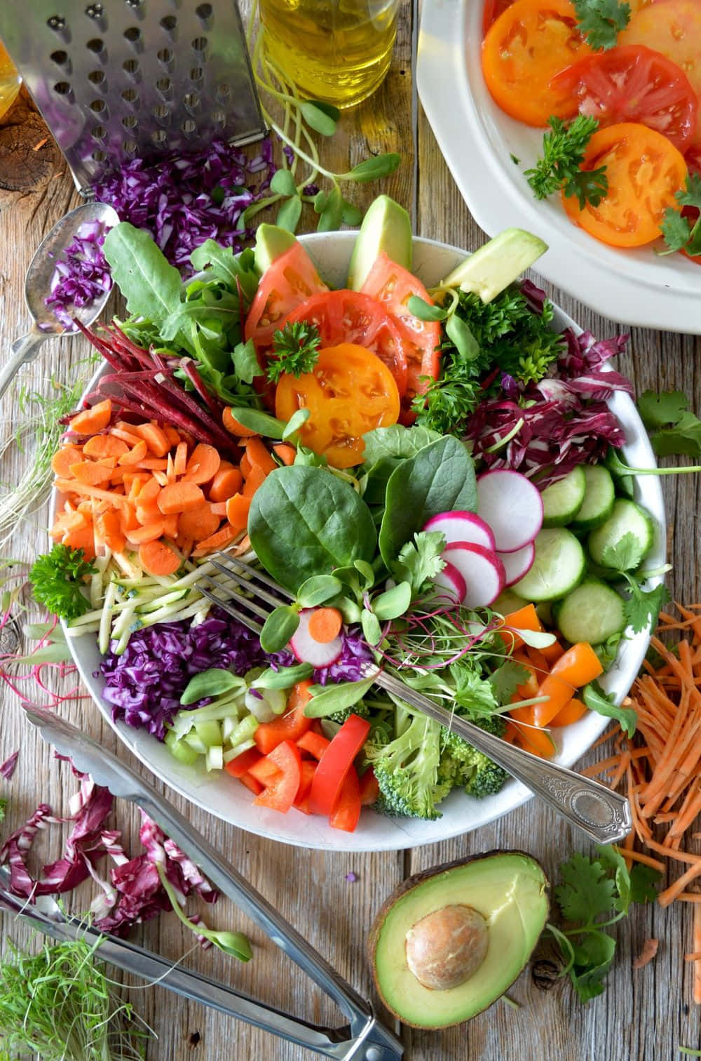 Sliced Vegetables Salad In Bowl Picture