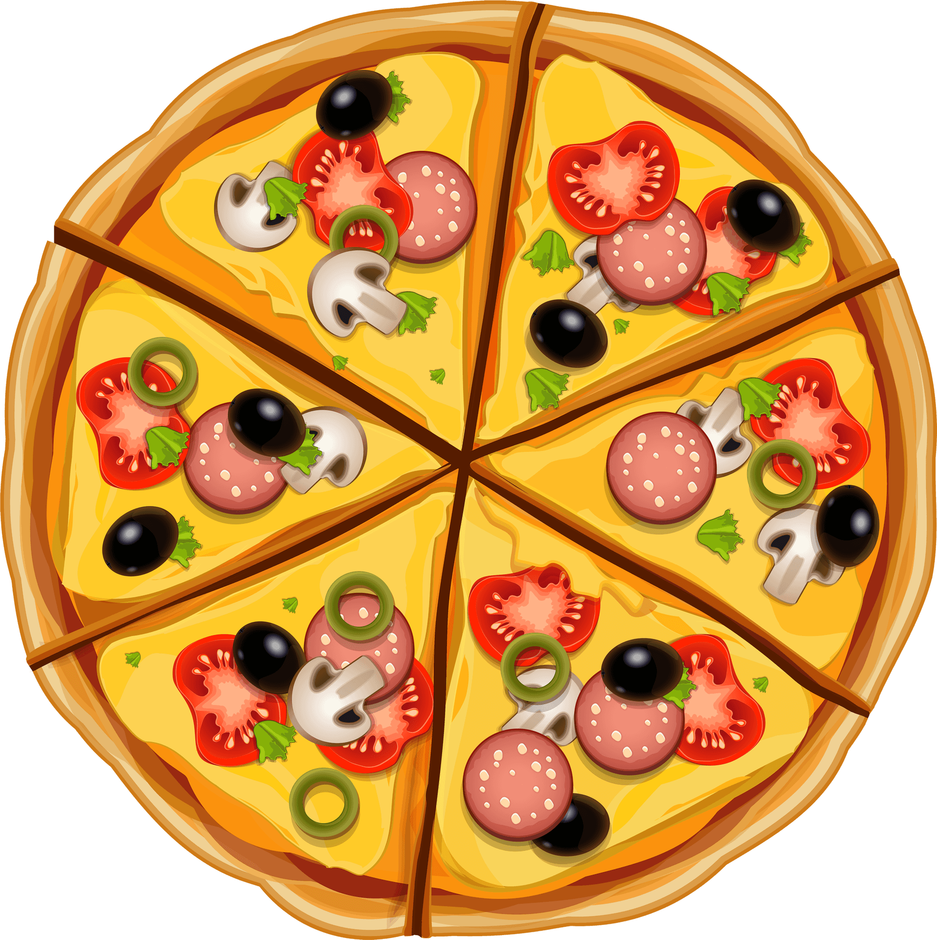 Vegetarian Pizza Clipart PNG
