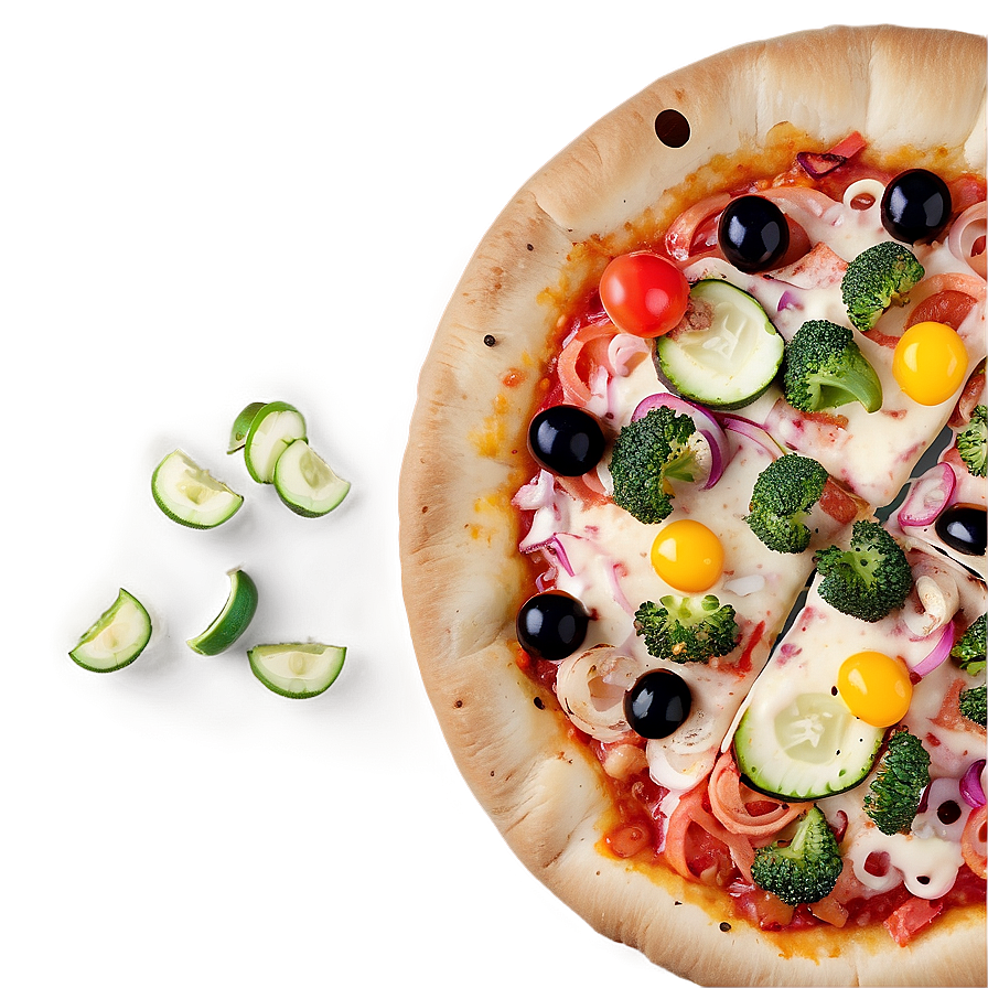Vegetarian Pizza Delight Png Ikn PNG
