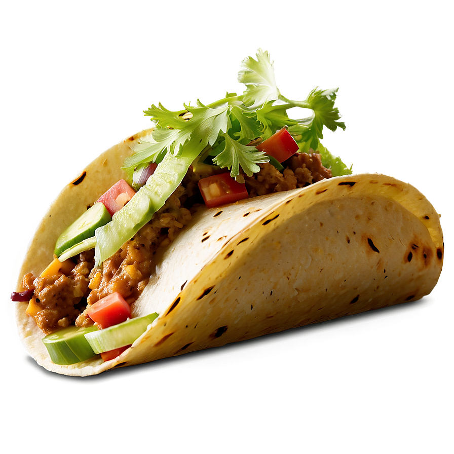 Vegetarian Taco Png 05042024 PNG