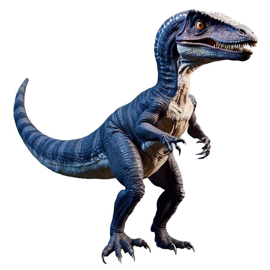 Velociraptor In Action Pose Png Bis PNG