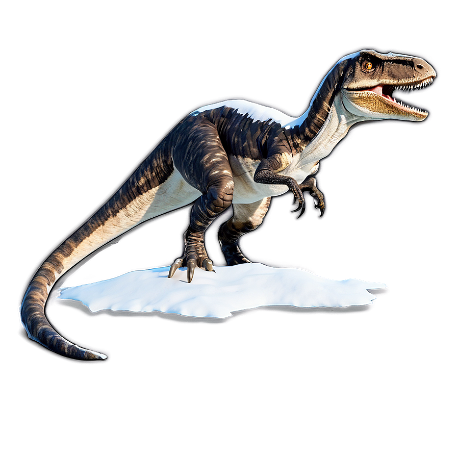 Velociraptor In Snow Png Ocq PNG