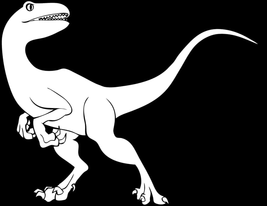 Velociraptor Silhouette Graphic PNG
