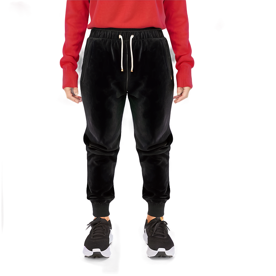 Velvet Black Sweatpants Png Lia43 PNG