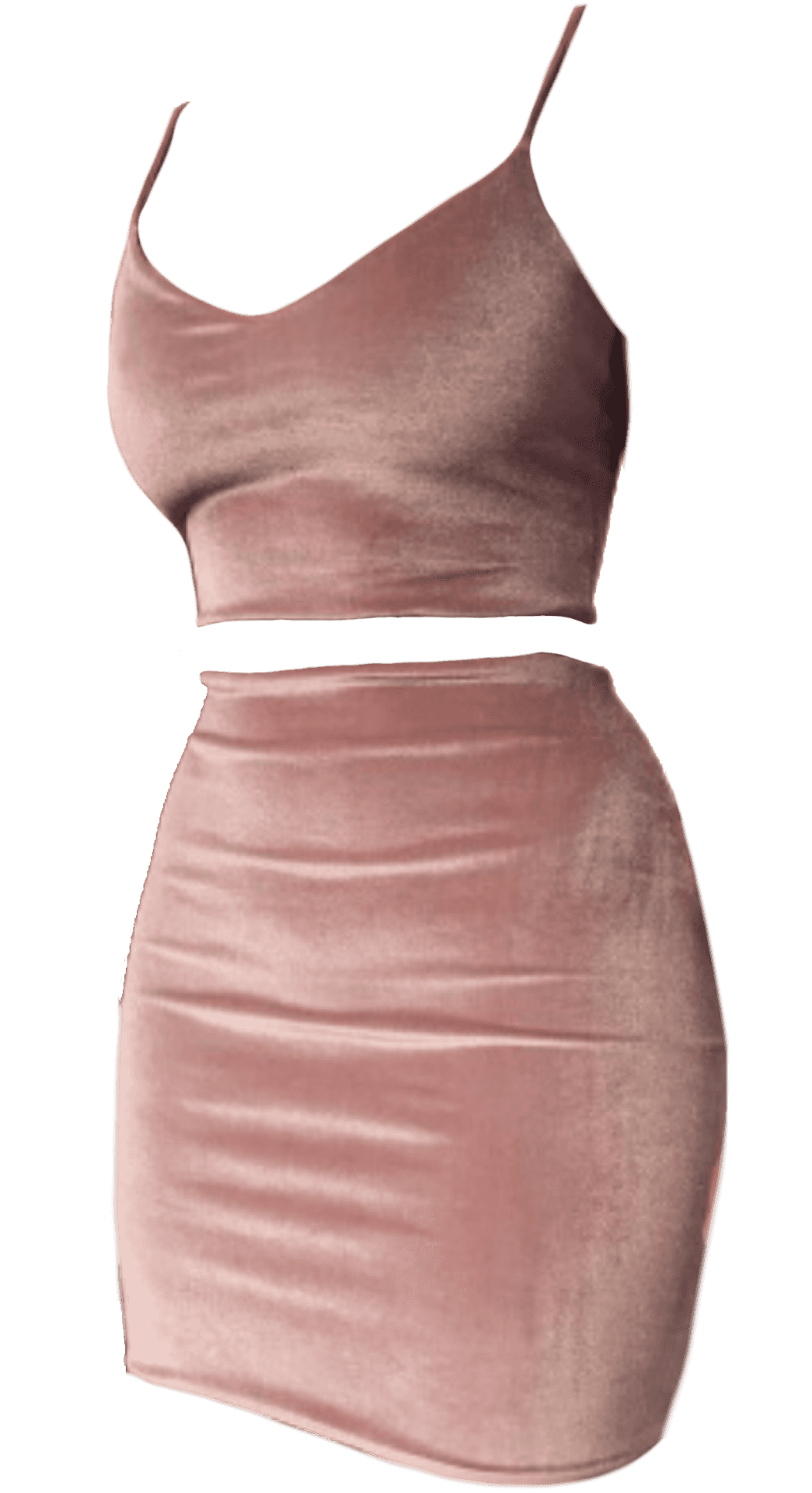 Velvet Two Piece Set Dusty Rose PNG