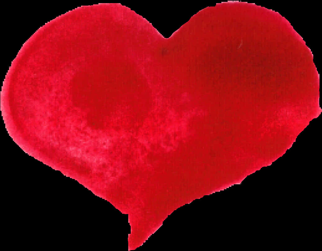 Velvety Red Heart Texture PNG
