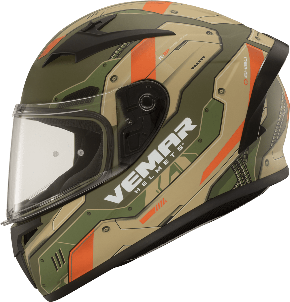 Vemar Camo Motorcycle Helmet PNG