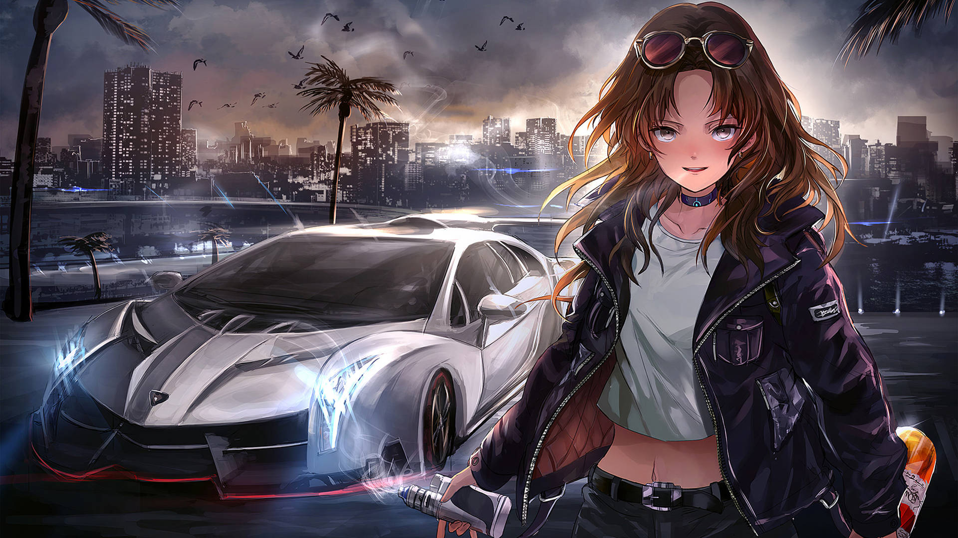 Veneno Anime Car Background