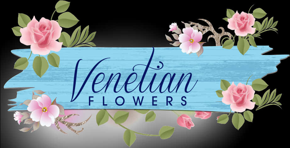 Venetian Flowers Logo Design PNG