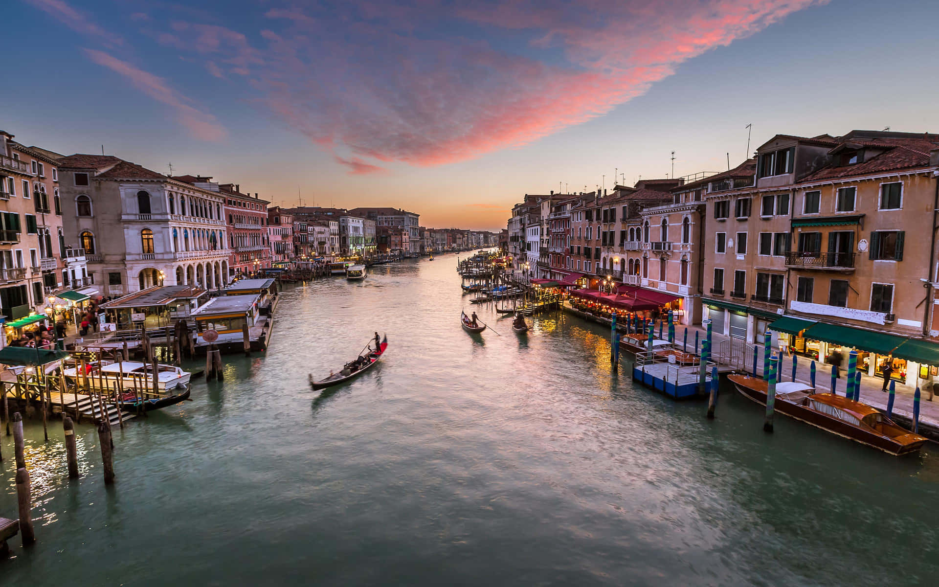 Venetian Sunset Grand Canal Wallpaper