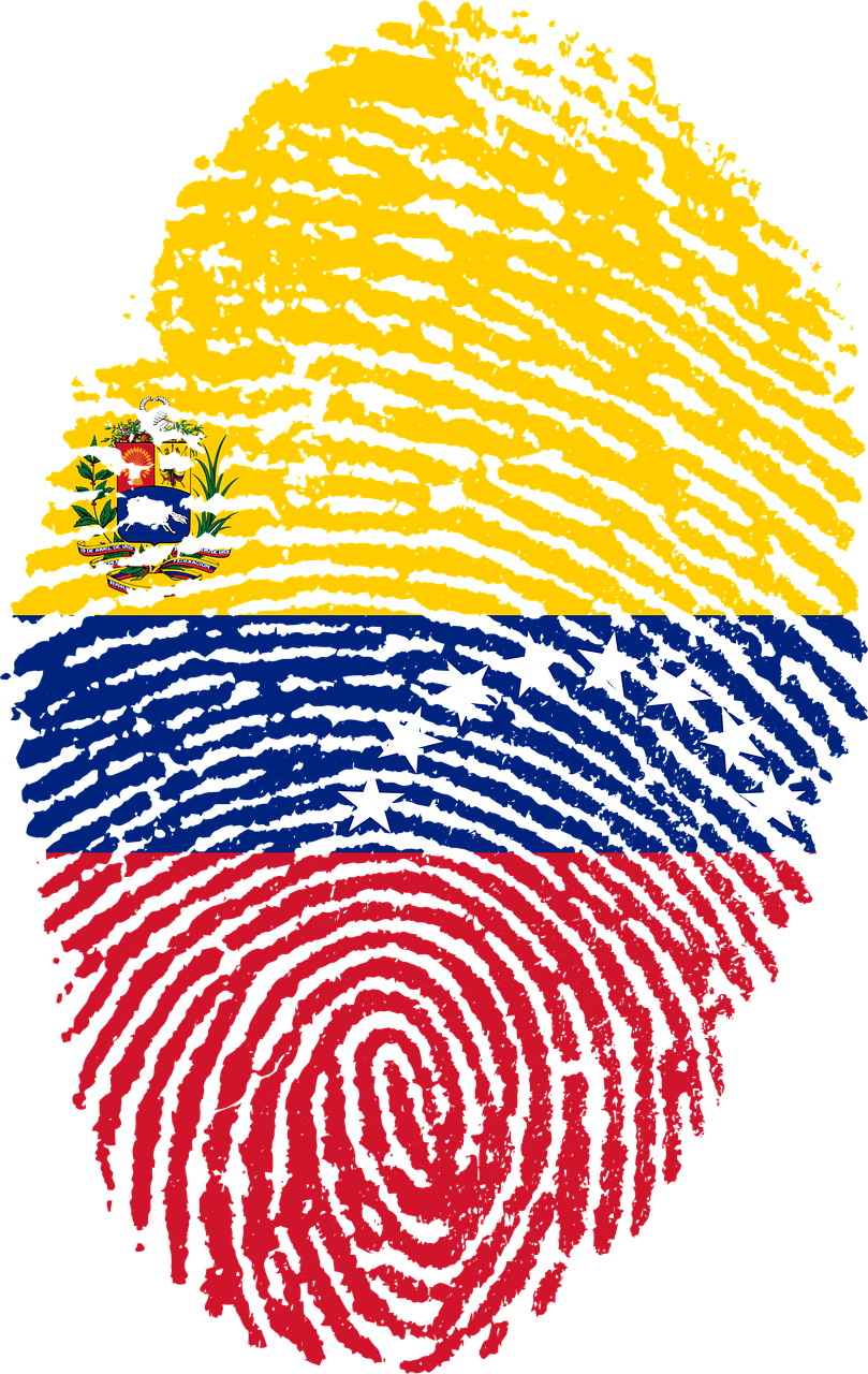 Venezuela Flag Fingerprint Art PNG