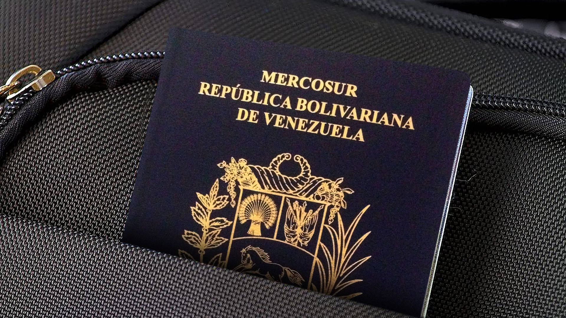 Venezuelan Passport On Bag Wallpaper