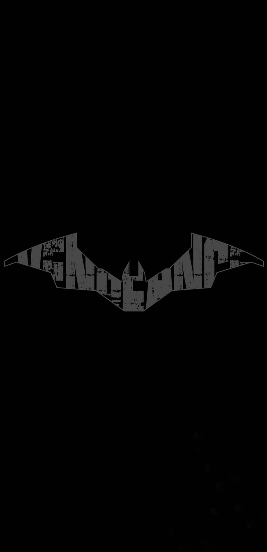 Vengeance Batman Logo iPhone Tapet: Se det klassiske logo fra Batman-legenden på dette dramatiske tapet. Wallpaper