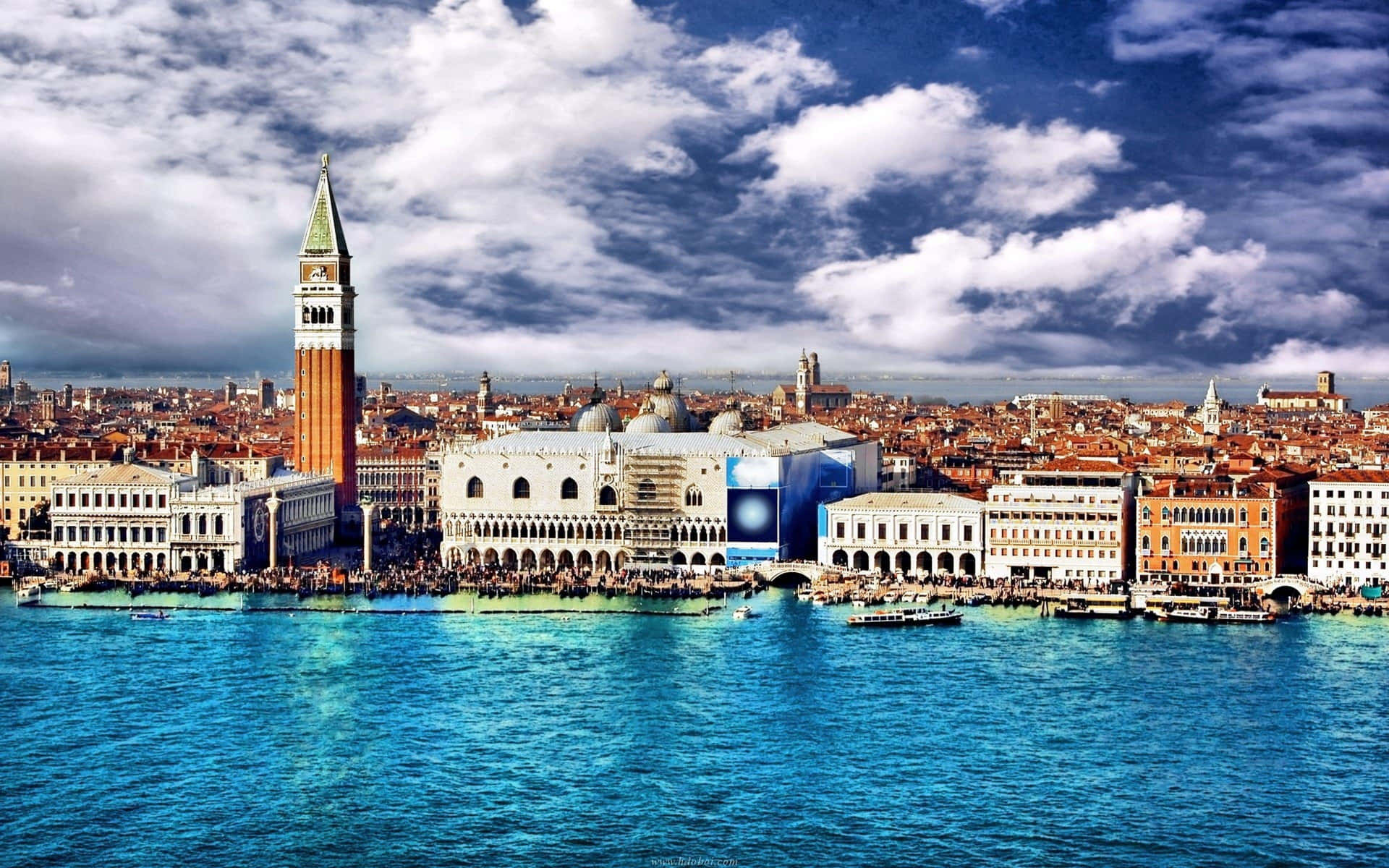 Venice Skylineand Grand Canal Wallpaper