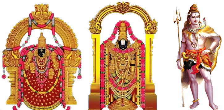 Venkateswara Deity Triptych PNG