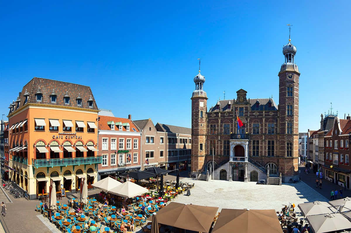 Venlo Town Halland Market Square Wallpaper