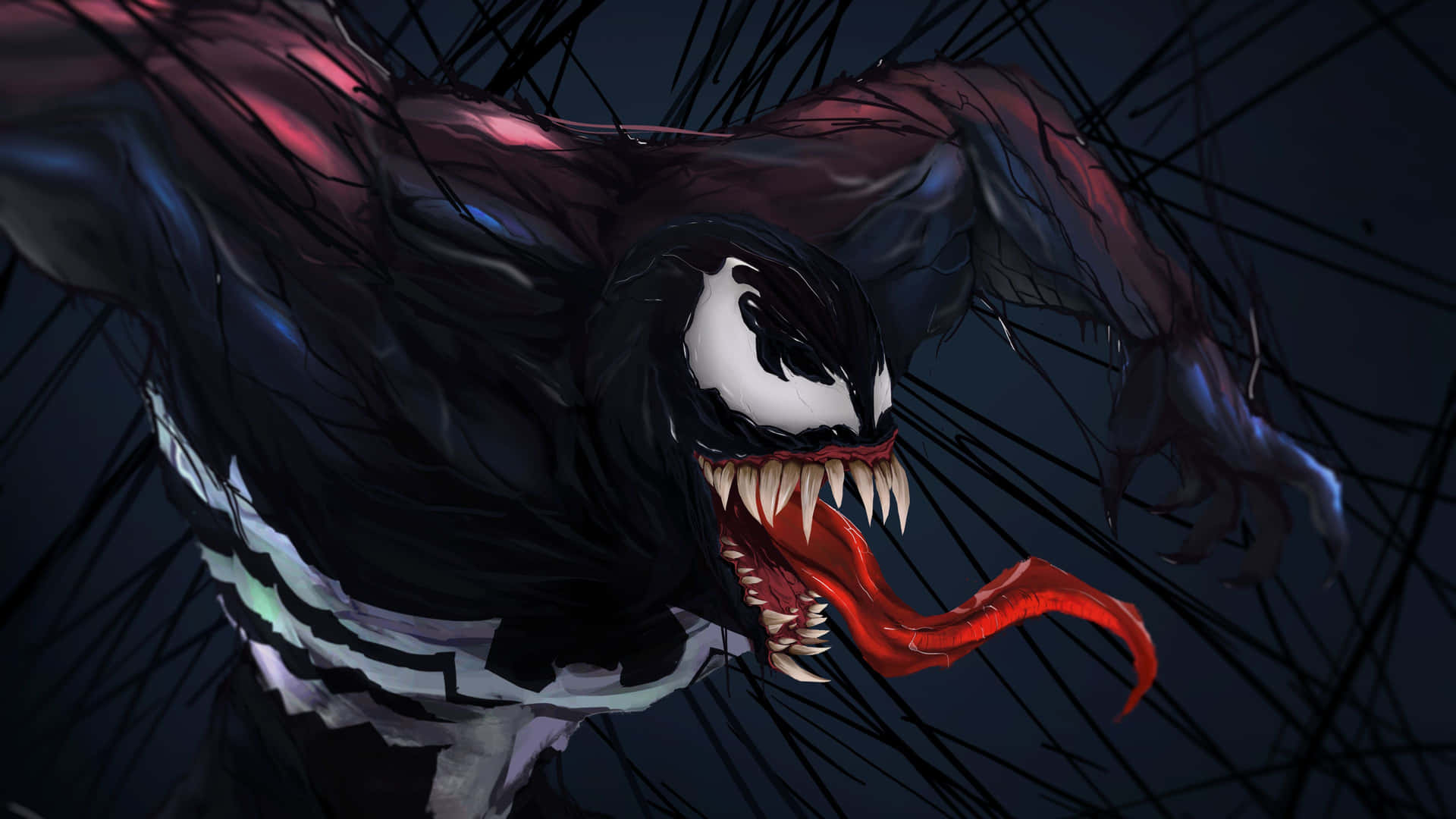 Unarappresentazione Simbiotica E Simbolica Di Venom Sfondo