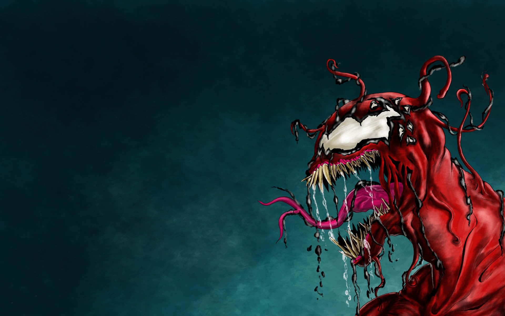 Red Venom Abstract Wallpaper